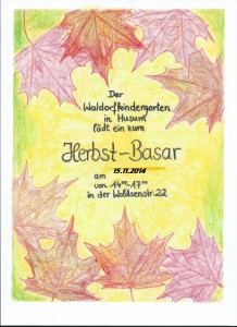 Plakat Herbstbasar mit datum